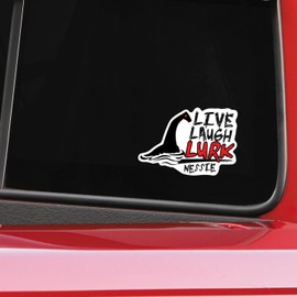 Live Laugh Lurk Cryptid Decal Stickers - Mothman, Kraken, Loch Ness Monster, Bigfoot - for Cars Windows Bumpers Laptops Cups Walls - 5 Inch Decals (Nessie)