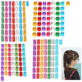 Doyime Hair Accessories, Set of 200, Dreads, Accessories, Braid, Beads, Hair Beads, Hair Ornaments, Accessory Parts, DIY Crafting Materials, Colorful, Adjustable