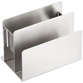 Endoshoji TKG Napkin Stand, Square Menu & Napkin Stand, With Submenu, Stainless Steel, Durable, Long Lasting, Width x Depth x Height 4.3 x 3.3 inches (110 x 76 x 83 mm), Menu Size (W x D x H): 4.3 x