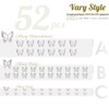 qiipii Butterfly Nail Charms, 52pcs 3D Silver Butterfly Charms for