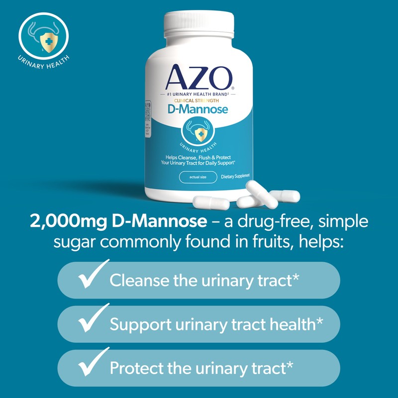 AZO D Mannose Urinary Tract Health, Cleanse, Flush & Protect