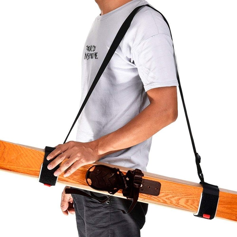 Bestgle 2 Packs Adjustable Ski and Pole Carrier Strap Shoulder