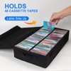 BOATISLE Cassette Tape Storage Box with Handles and Lid –