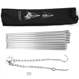 Leapiture Camping Tripod Aluminum Alloy Detachable Tripod Outdoor Cooking Picnic Hanging Pot Cookware Accessories with Adjustable Hanging Chain