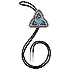 HLYMPONY Turquoise Bolo Tie for Men Vintage Western Cowboy Cowgirl Rodeo Celtic Knots Bolo Ties for Women (Turquoise 01)