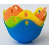 Hatrigo Silicone Egg Poaching Cups with Built-in Ring Standers for