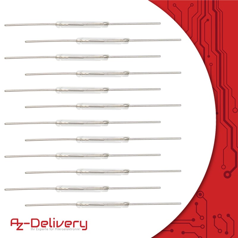 AZ Delivery 50 Pieces N/O Reed Switch Magnetic Switch 2