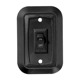 RV Designer S652, Wall Plate Switch, Single, Black, 3.53" x 2.39", On/Off - SPST