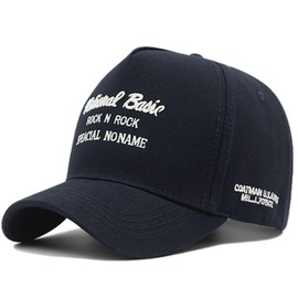 Lopis Men's Deep Cap 22.0 - 25.6 inches (56 - 65 cm), Large Size, Deep, Brim Length, Sun Shade, Large Hat, Stylish, Size Adjustable, multicolor (navy / white), L