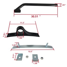 ANAQA 8591000 Fender Mounting Bracket Mount Kit Fit for 19.5"-24.5" Dual Dump Flatbed Rear Wheels Semi Trailers Trucks 8590195 8590245 Poly Fender