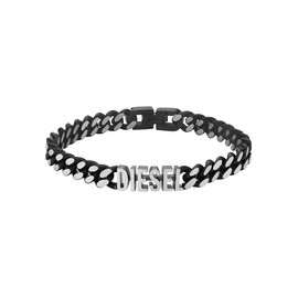 Diesel Bracelet for Men Steel, Length: 208MM, Width: 7.8MM Silver Stainless Steel Bracelet, DX1386040