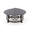 Covermates Round Firepit Top Cover – Water-Resistant Polyester, Adjustable Buckle