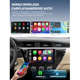 5G WiFi(6) Car Radio for Toyota Corolla 2014-2016, Android13/Wireless CarPlay/Android Auto/Touch Screen/GPS Navigation/Bluetooth/FM/HD Backup Camera (2Ram+64Rom)