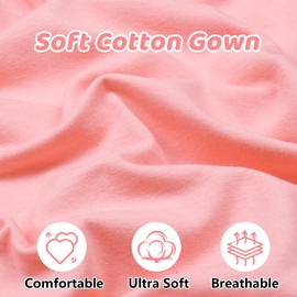 Mikccer Baby Girl Gown 0-6 Months, Super Soft Newborn Sleepers Gown, Long Sleeve Newborns Nightgown for Girls, Baby Girl Outfit Essential with Folding Gloves Hat Set Salmon Powder