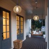 Battery Operated Hanging Pendant Lantern Lights, Outdoor Chandelier Light with