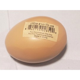 Brown Resin Large Chicken Egg - sold individually -2.25" H x 1.5" W - Fake Egg