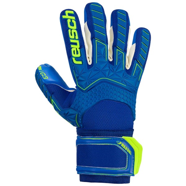 Reusch Attractive Freegel G3 Finger Support Goalkeeper Gloves, blue, 10.5