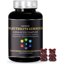 Electrolyte Gummies – 2000 mg per Serving, Enhanced with Potassium, Chloride, Calcium, Magnesium, Sodium and Manganese – Supports Energy and Hydration – 120 Gummies – 60 Days Supply