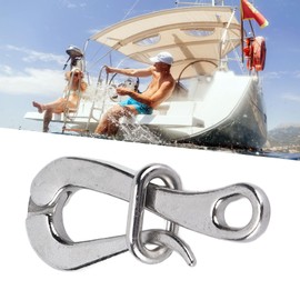 Aramox 4in/10.2cm Quick Release Pelican Hook Stainless Steel Polished Pelican Shackle Boat Hardware Accessories
