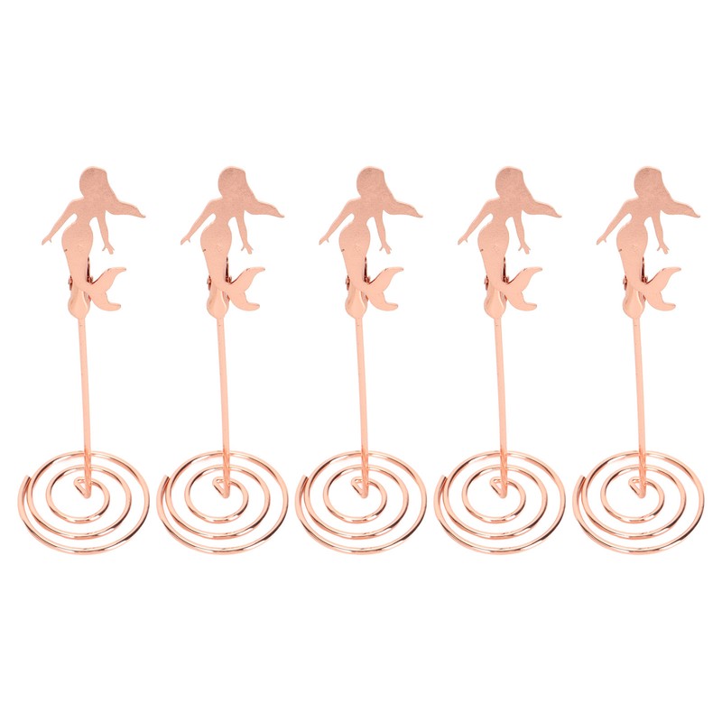 10pcs Table Number Holder Spiral Base Mermaid Shaped Wedding Table