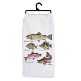 Coastal Beach Kitchen Towels, Ocean Fish Beach Hand Towels for Bathroom Decor, Fish Decor Dish Tea Towels for Kitchen Decor, 16x24 Inch