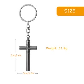 Hezhou Pack of 2 Crucifix Whistle, Cross Whistle, Emergency Whistle, Signal Whistle, Trainer Whistle, Metal Cross Whistle, SOS Whistle, Referee Whistle, Signal Whistles (Silver Black)