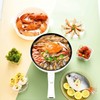 KOCASO Electric Hot Pot with Steamer, 3L Non-Stick Multi-Cooker, Dual