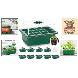 10-Pack Seed Starter Kit with Humidity Dome - Mini Greenhouse for Growing Seeds
