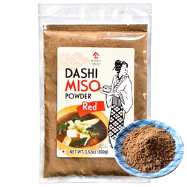 YAMASAN KYOTO UJI Japanese Red Dashi Miso Powder, Freeze-Dried Soybean Miso with Umami Dashi Powder, Handy for Rich flavored Miso Soup and More, No-MSG and Food Additives, Made in Japan 100g(3.52oz)