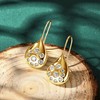 AINUOSHI Moissanite Petal Drop Earrings 14K Gold-plated 925 Sterling Silver