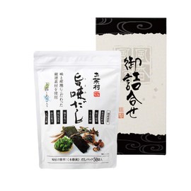 Ochamura Umami Dashi (0.3 oz (8 g) x 50 Packs, Gift, Gift Gyokuro with Chin, Made in Yame, Gyokuro, 7 Types of Soup Pack, Made in Japan, Soup Stock