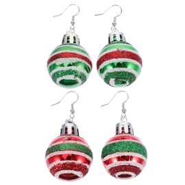 SAFIGLE Christmas Bauble Earrings Christmas Decoration Earrings Christmas Decoration for Girls Christmas Baubles Earrings Festival Earrings Creative Woman Ear Drop Earrings Alloy, Plastic, alloy, No