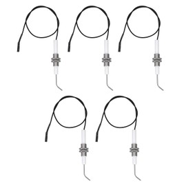 5 Pieces Long Gas Grill Cooker Electrode Spark Plug Electronic Ignition Electrode Ceramic M10 Oven Ignition Threaded Electrode for Push Button Piezo Igniter