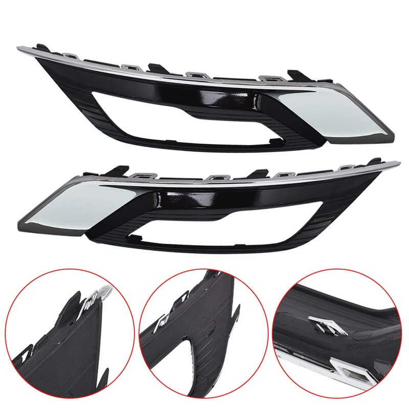 munirater 2-Pack Front Bumper Fog Light Cover Grilles Replacement for