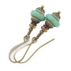 Handmade Boho Blue Green Rustic Earrings