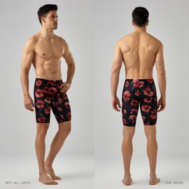 Designer Series Swim Jammers for Men | Men's Athletic Swimwear Jammer | Mens Jammer for Swimming | Size 28-38 (US, Numeric, 38, Regular, Regular, Floral)