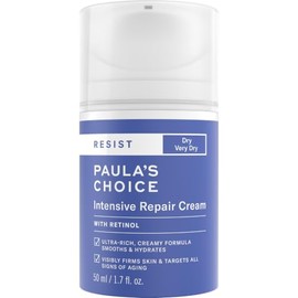 Paula's Choice RESIST - Hidratante facial de reparación intensiva con retinol, ácido hialurónico y jojoba, crema facial antienvejecimiento para piel seca y agrietada, sin fragancia, 1.7 onzas líquidas.