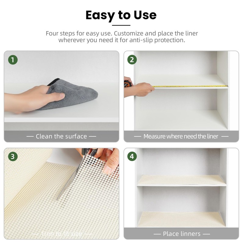 BAGAIL Drawer and Shelf Liner, 12 in X 10 Ft