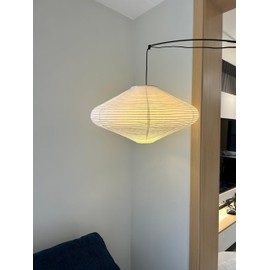 JjTavwi 19.69" Pendant Paper Lantern Lamps, (50cm) Rice Hanging Light Shades,Minimalist Ceiling Large White Rice Paper Lamp Shade,Ceiling Chinese Lanterns,Japanese Decor