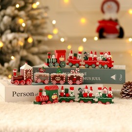 Christmas Mini Train Tabletop Decoration & Photo Prop One Size/No.8 3ea