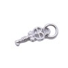 Fancy Skeleton Key Charm Pendant .925 Sterling Silver