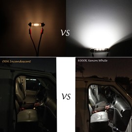 Alla Lighting DE3022 DE3175 LED Bulb 31mm CAN-BUS Festoon DE3021 3175 6428, 6000K Xenon White 3030 SMD Interior Dome, Map, Trunk, Step Courtesy Lights for Cars, Trucks