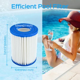 Pool Filter Compatible with Cartridge II Filter Pump, Pool Filter for Hot Tubs, Spa Filter Pump Cartridge Replacement, 58094 Filter Cartridge-A