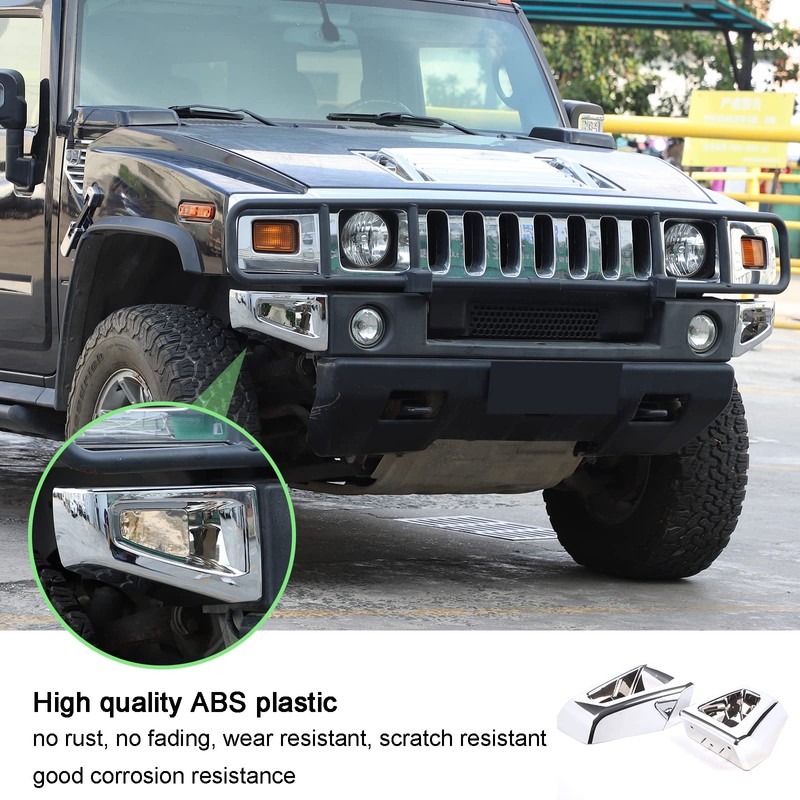 PIUGILH Replacement Front Bumper Corner Bezels Protective Frame Cover Decorative