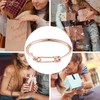 LEGENTLISUR Dainty Rose Gold Bangle Bracelets for Women Fashion Paper