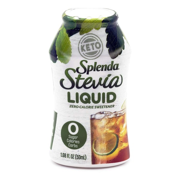 SPLENDA STEVIA LIQUID, Zero Calorie Sweetener Drops, 1.68 Ounce Bottle (Pack of 1), 1.68 Fl Oz (Pack of 1)