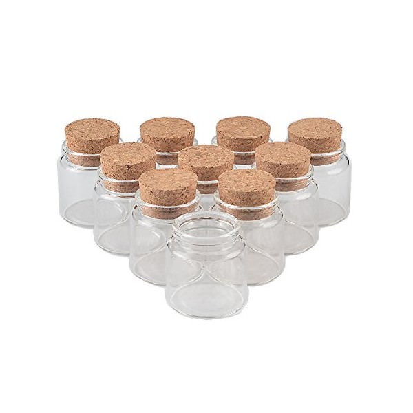 TAI DIAN Glass Bottles with Cork Crafts Bottles Jars Weding