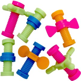 Mandarin Bird Toys by M&M 2084 Pk6 Rainbow Wingnuts - Colorful Interactive Bird Foot Toys, Turning Parts, Bright Colors, Great for Small Size Pet Birds Budgie Canary Parrotlet