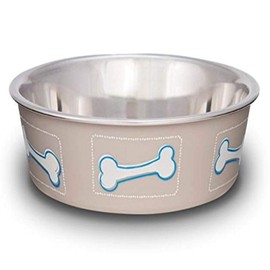 Loving Pets Coastal Bella Bowl for Dogs, Medium, Taupe