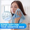Washcloths Set, 6-Pack Cotton Wash Cloths, 13x13 Inch, Light Blue